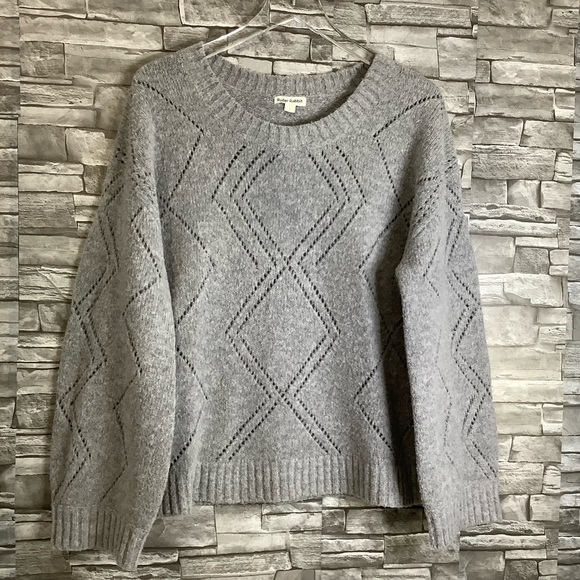 Roberta roller rabbit Size L wool gray knitwear sweater (W401) - Picture 4 of 9